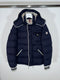 Moncler Bresle Jacket Size 4 Navy Blue