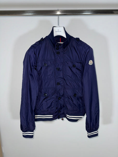 Moncler Delonix Jacket Size 3 Navy Blue