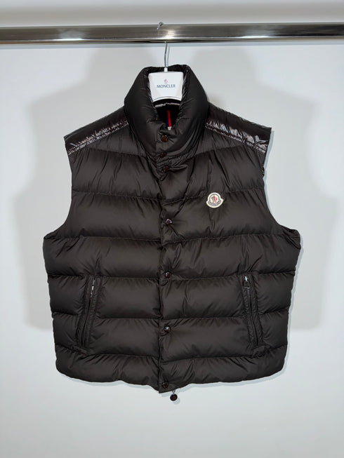 Moncler Cheval Gilet Size 5 Chocolate Brown