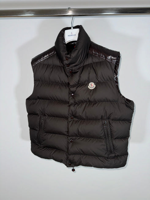 Moncler Cheval Gilet Size 5 Chocolate Brown