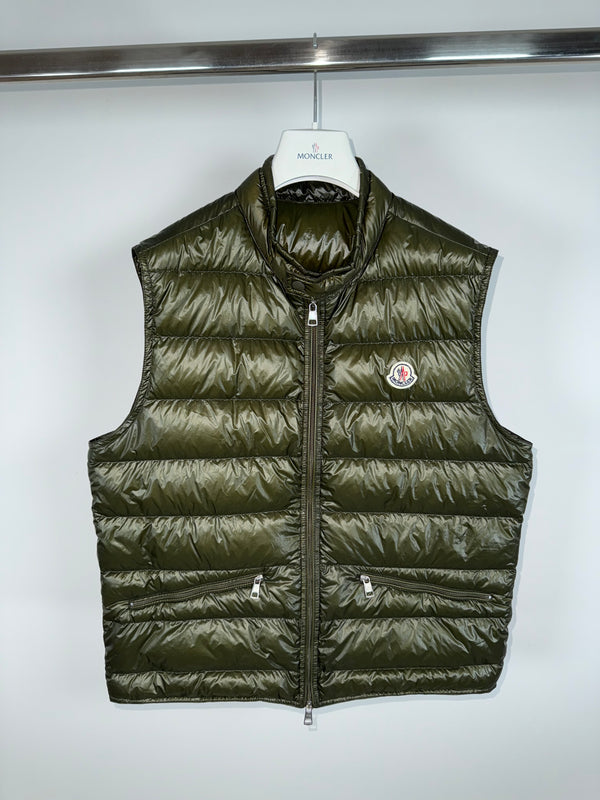 Moncler Gui Gilet Size 4 Olive Green
