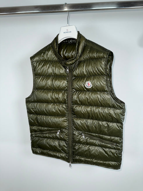 Moncler Gui Gilet Size 4 Olive Green