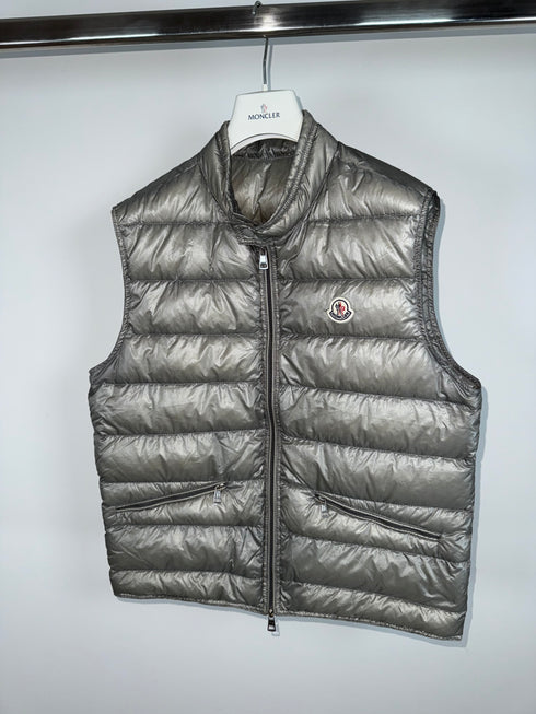 Moncler Gui Gilet - Size 4 (M/L) - Light Grey