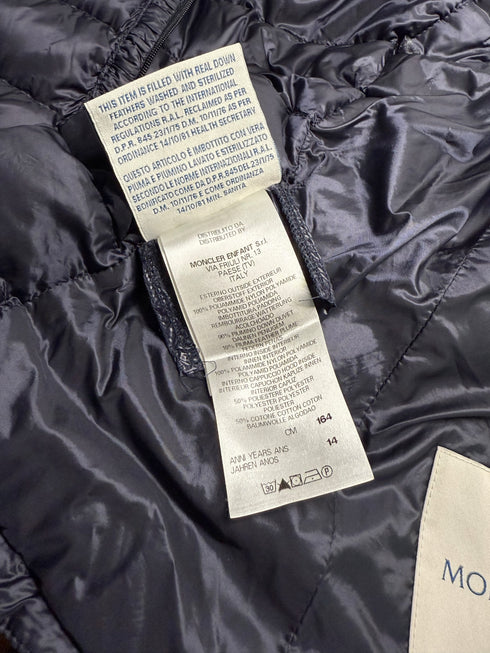 Moncler Mayotte Girls Jacket - Size 14 Years - Navy Blue