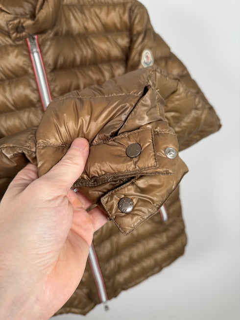 Moncler Rigel Jacket Size 6 Cognac Brown