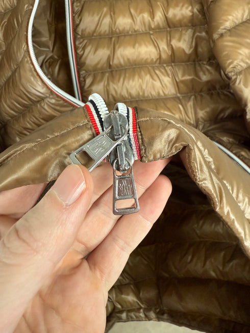 Moncler Rigel Jacket Size 6 Cognac Brown